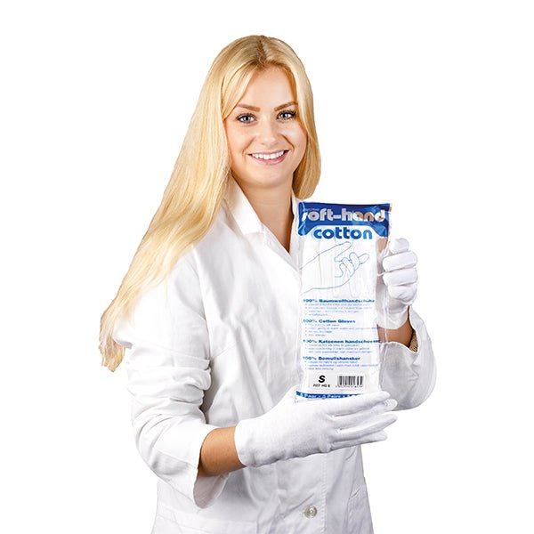 Cotton Zwirnhandschuhe - Paarweise im Karton - Soft - Hand